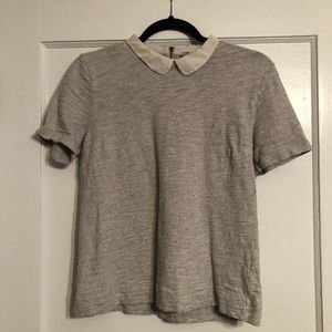 J. Crew Gray Peter Pan Collar Shirt